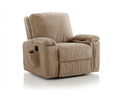 Sillones reclinables de tela beige 94x100x102 cm para salón - diseño acolchado con reposapiés