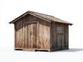 Casetas de jardín de madera marrón 240x190x225 cm para exterior - diseño rústico con puerta doble y ventana