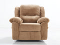Sillones reclinables de tela acanalada 94x98x106 cm - beige - acolchado ergonómico