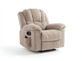 Sillones reclinables de pana beige 92x96x104 cm - Bolsillo lateral - Diseño cómodo para salón