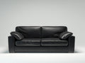 Sofás 2 plazas de cuero sintético 190x88x82 cm - negro - diseño moderno
